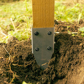 Light-Duty Drive-In Fence Post Mounting Stakes Pair for 3" / 75mm Wood